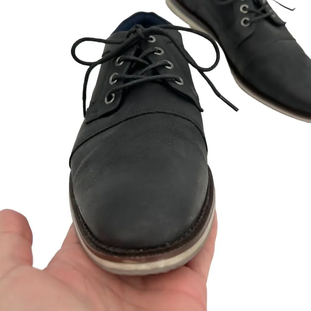B52s by bull boxer black pu leather Oxford shoe size 10
